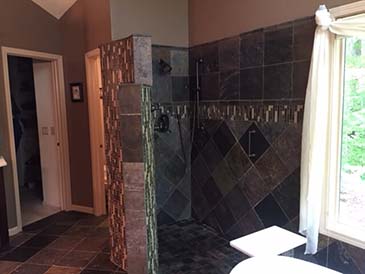 slate master bathroom