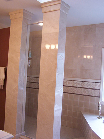 marble shower columns