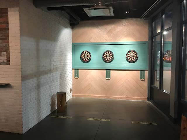 Dartboard area